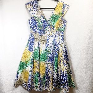 Calvin Klein V-Neck Evening , Cocktail Dress